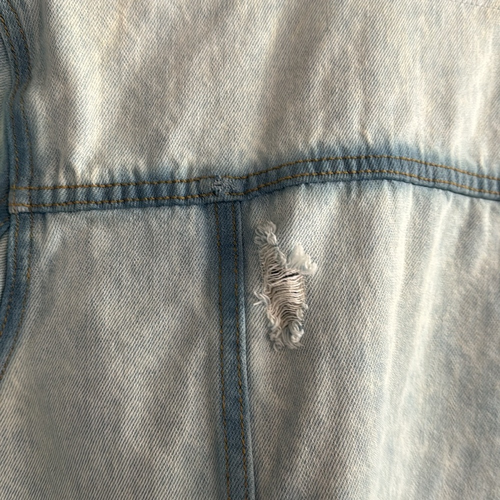 KanCan Light Blue Distressed Jean Jacket - Picture 5 of 6